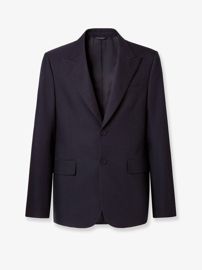 Fendi Formal Wool And Cotton Blazer Abisso