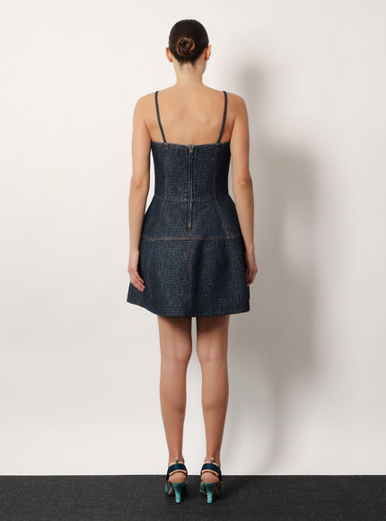 Fendi Padded Denim Mini Dress