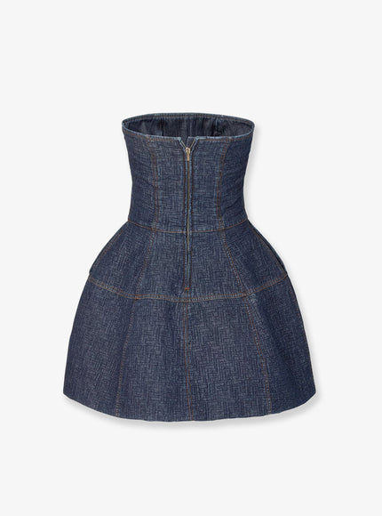 Fendi Padded Denim Mini Dress