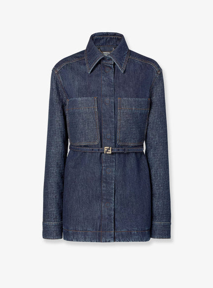 Fendi Ff Denim Jacket Blueberry-26