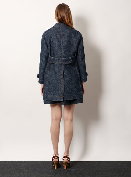 Fendi Ff Padded Denim Caban