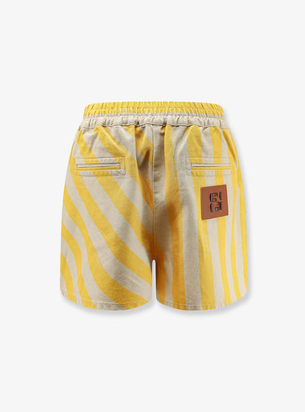 Fendi Cotton And Linen Shorts