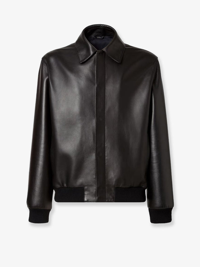 Fendi Leather Jacket Black
