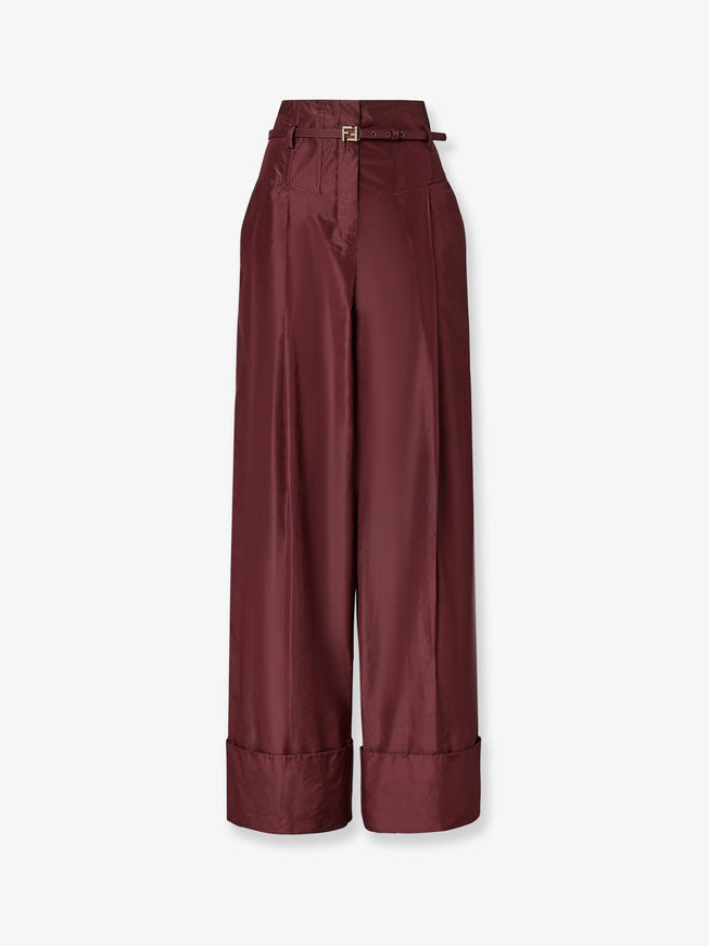 Fendi Taffeta' Trousers Plum 26