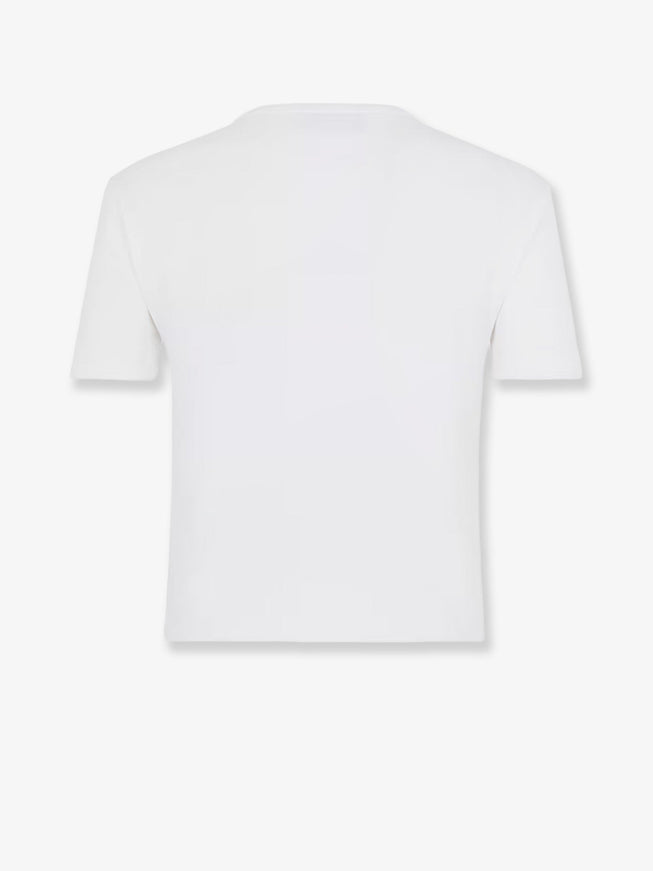 Fendi Ribbed Cotton T-Shirt