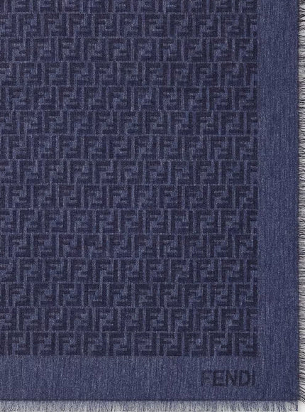 Fendi Ff Cotton And Wool Shawl