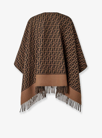 Fendi Ff Virgin Wool And Cashmere Poncho