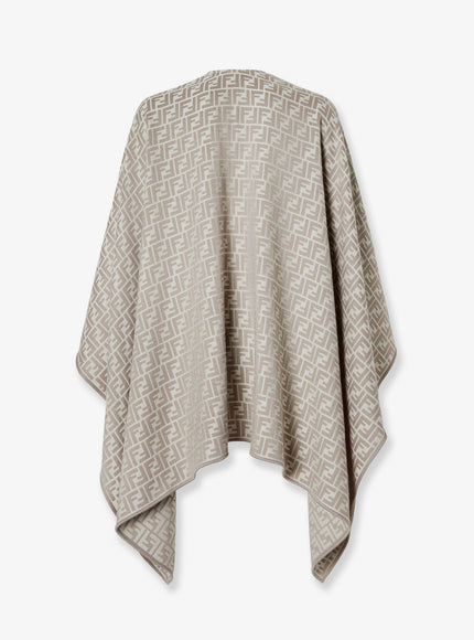 Fendi Ff Silk And Wool Poncho