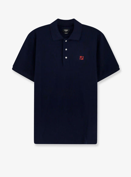 Fendi Cotton Polo Shirt Navy