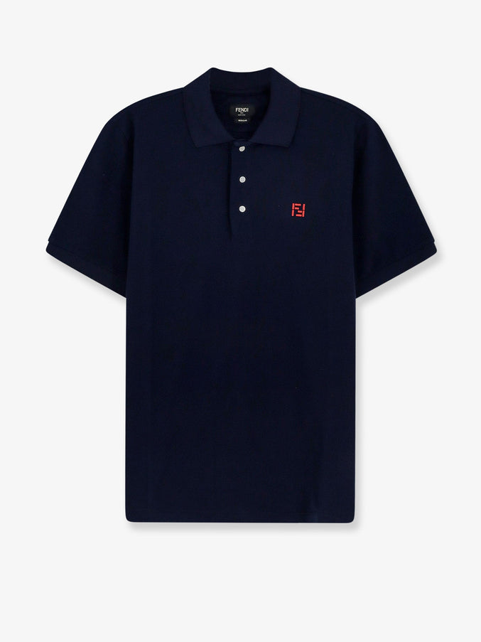 Fendi Cotton Polo Shirt Navy