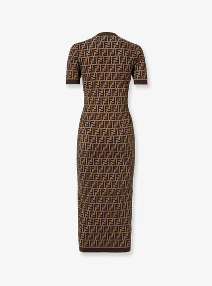 Fendi Ff Cotton Blend Dress