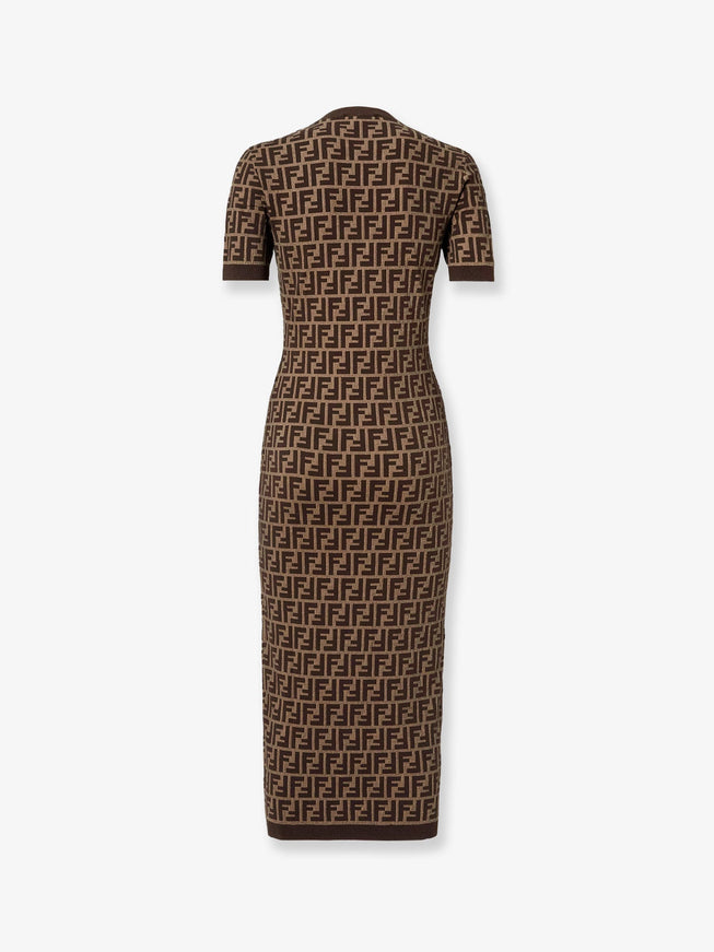 Fendi Ff Cotton Blend Dress