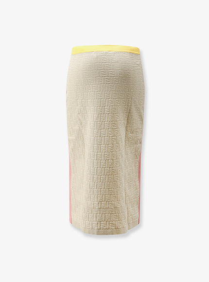 Fendi Ff Color Block Skirt