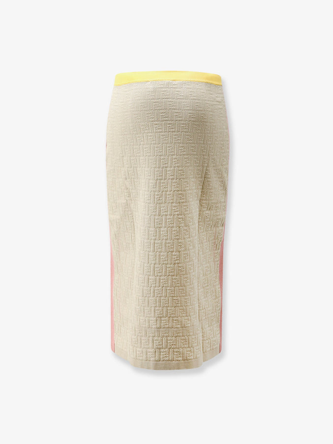 Fendi Ff Color Block Skirt