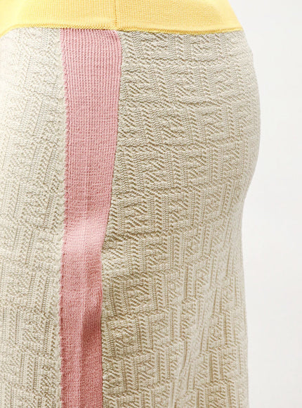 Fendi Ff Color Block Skirt
