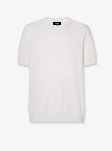 Fendi Cotton And Cashmere Sweater Bianco