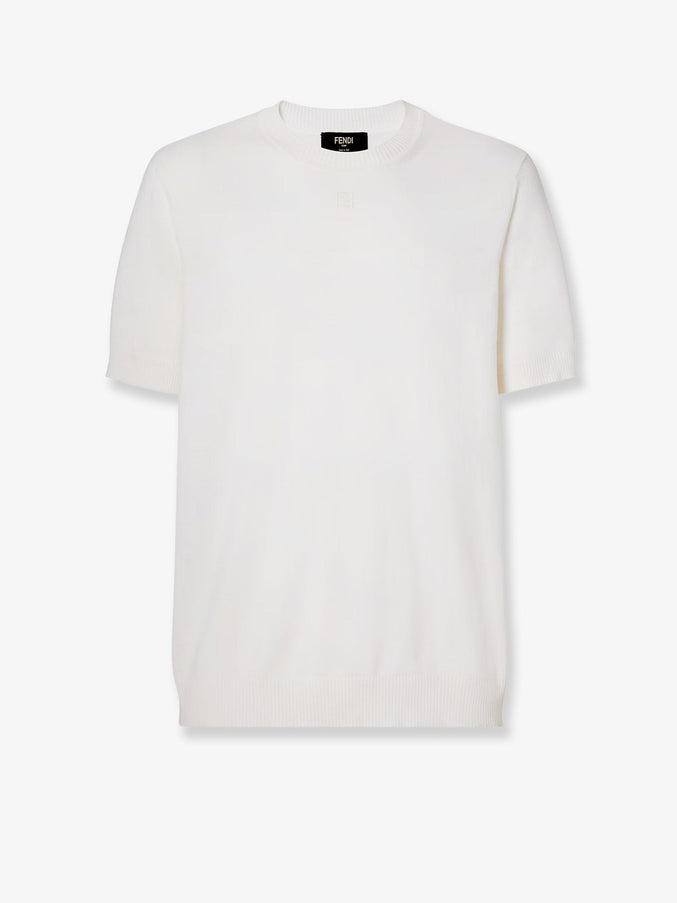 Fendi Cotton And Cashmere Sweater Bianco