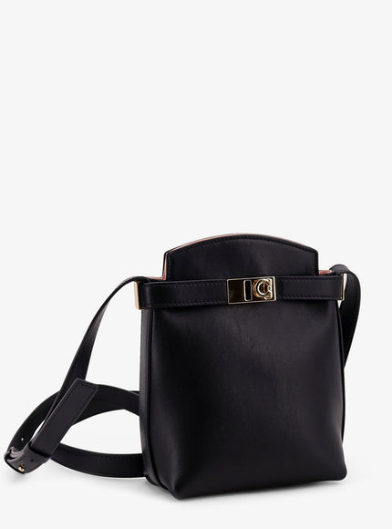 Ferragamo Leather Crossbody Bag With Gancini Detail