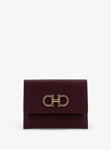 Ferragamo Ferragamo Leather Card Holder Uni Nero