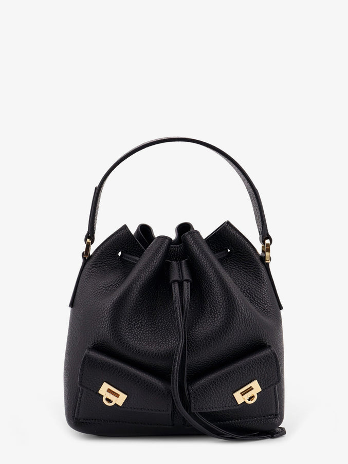 Ferragamo Leather Crossbody Bag Uni Black