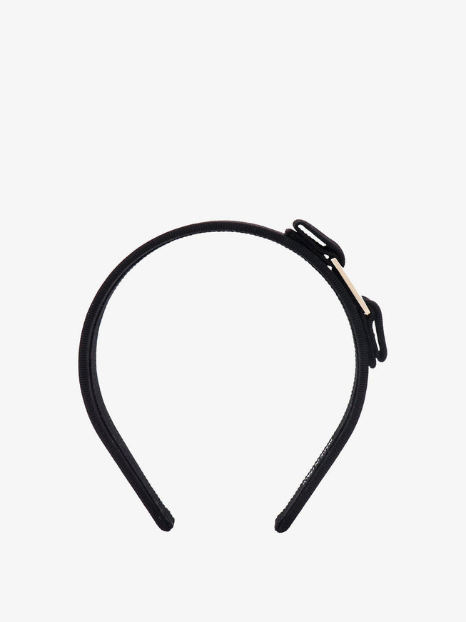 Ferragamo Vara Fabric Headband With Bow Uni Nero