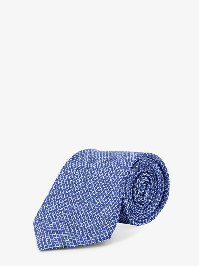 Ferragamo Brain Silk Tie Uni Royal