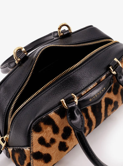 Givenchy Antigona East West Mini Pony Skin Crossbody Bag With Animal Print
