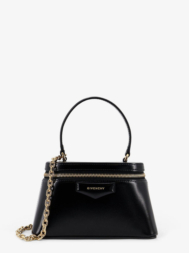 Givenchy Vanity Antigona Leather Handbag With Lettering Logo On The Front Uni Black