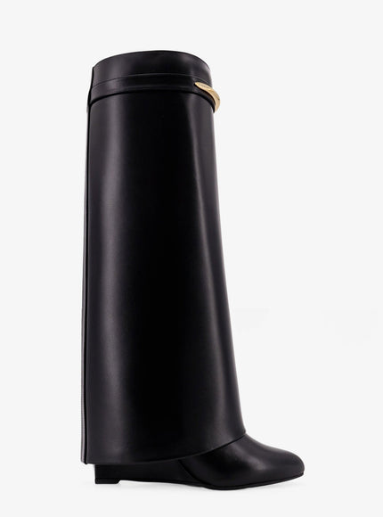Givenchy Shark Leather Boots Black