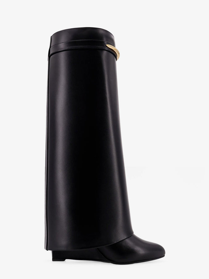 Givenchy Shark Leather Boots Black