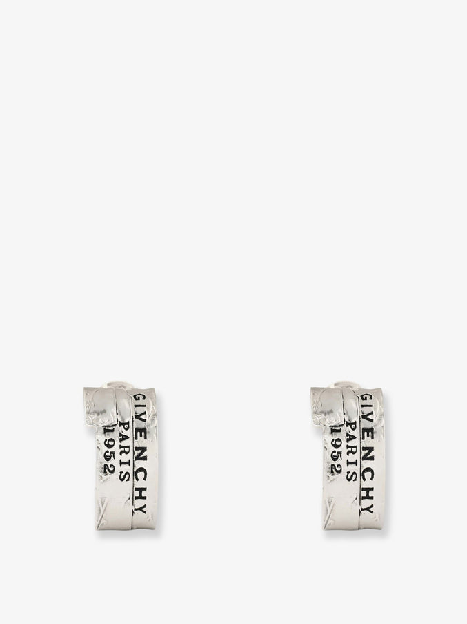 Givenchy Givenchy Tape Earrings In Metal And Enamel Uni Antic Silvery