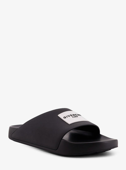 Givenchy Rubber Slide With Logo Lettering Patch