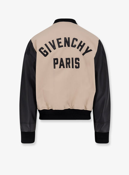 Givenchy Cotton Jacket With Leather Sleeves