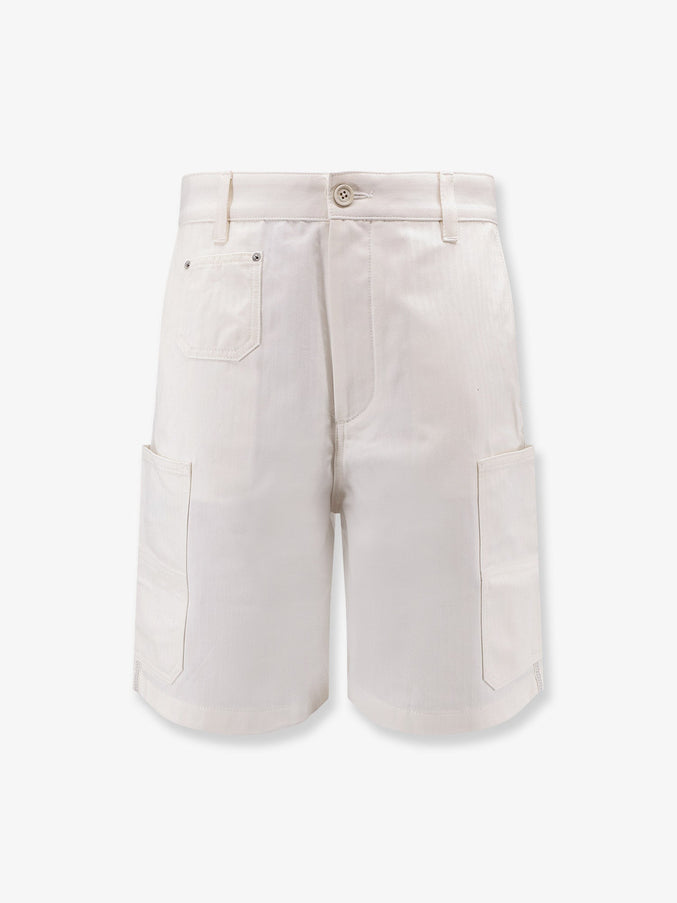 Givenchy Cotton Bermuda Shorts With Logo Embroidery White