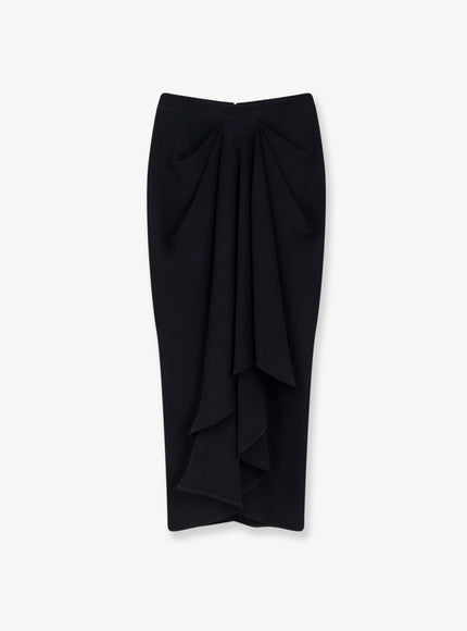 Givenchy Draped Midi Skirt Black