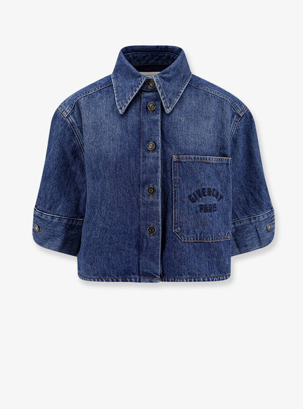 Givenchy Cocoon Blue Denim Shirt Medium Blue