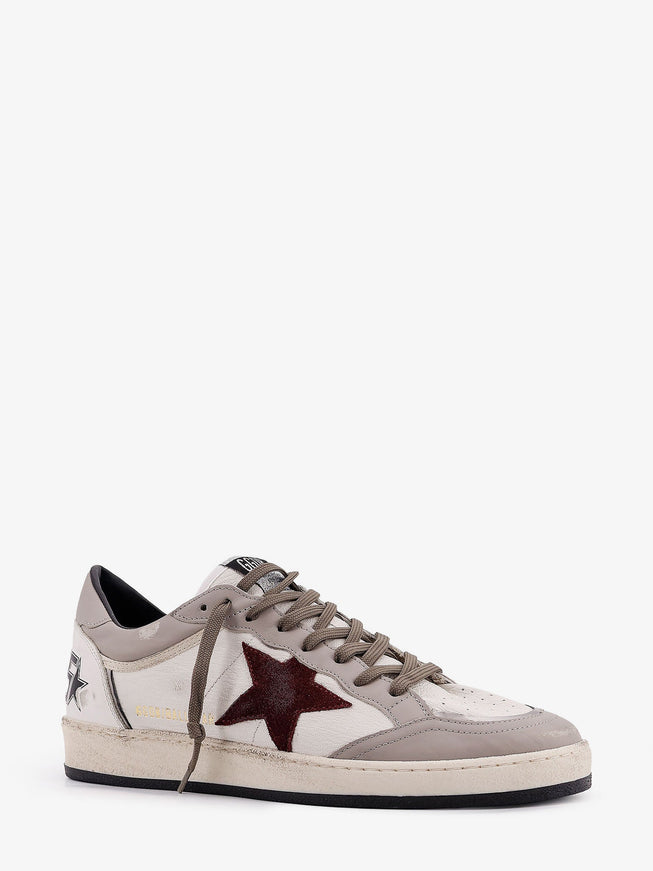 Golden Goose Deluxe Brand Ballstar Leather Sneakers With Suede Inserts