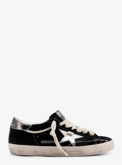Golden Goose Deluxe Brand Superstar Chenille Sneakers With Side Logo Darkgreysilver