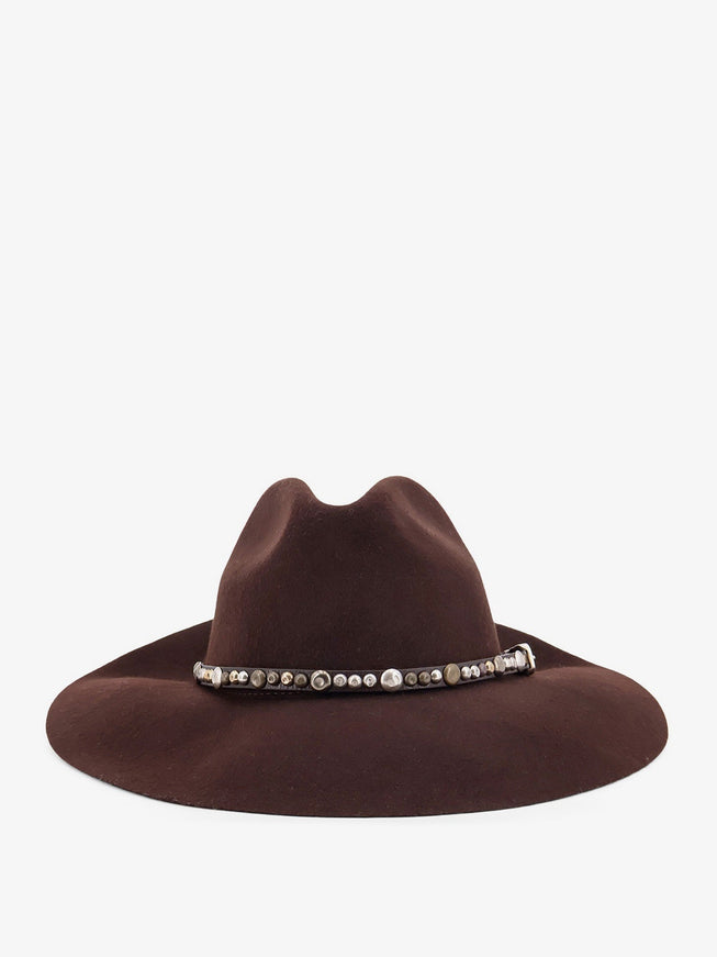 Golden Goose Deluxe Brand Golden Fedora Hat Chicory Coffee