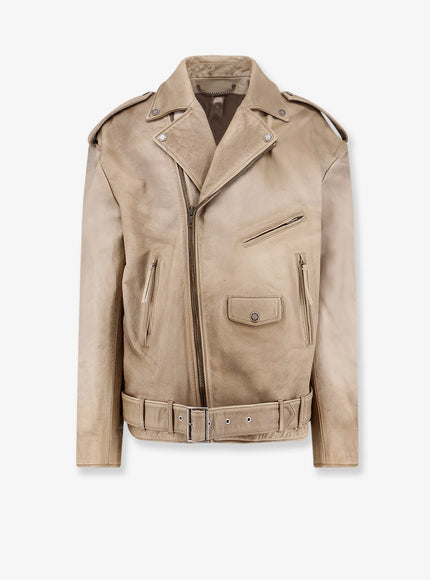 Golden Goose Deluxe Brand Phoebe Over Leather Jacket Mellow Buff