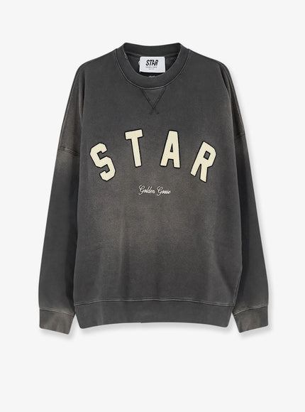Golden Goose Deluxe Brand Cotton Sweatshirt With Front Logo Charcoal