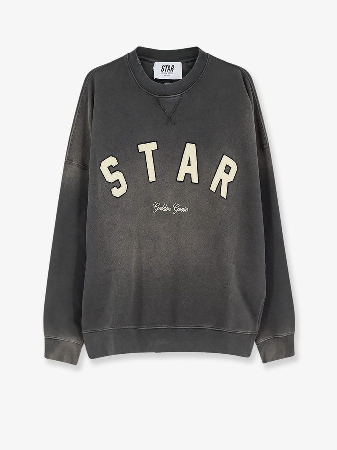 Golden Goose Deluxe Brand Cotton Sweatshirt With Front Logo Charcoal