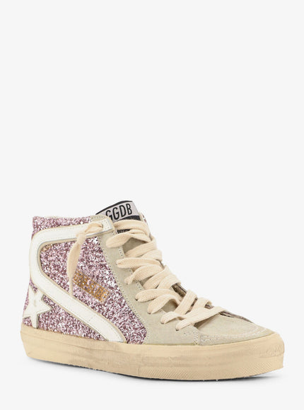 Golden Goose Deluxe Brand Leather Sneakers With All-Over Glitter Detail