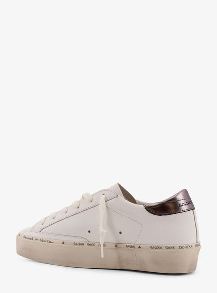 Golden Goose Deluxe Brand Hi Star Leather Sneakers With Side Logo