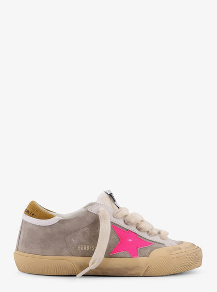 Golden Goose Deluxe Brand Super Star Penstar With Half Fox Suede Sneakers Milkfuxia