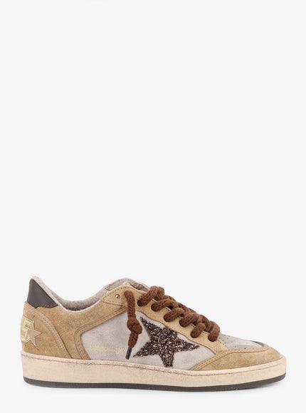 Golden Goose Deluxe Brand Ballstar Suede Sneakers Beige Brown