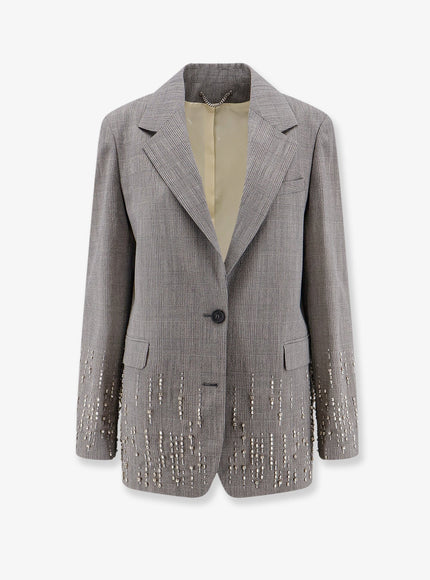 Golden Goose Deluxe Brand Maia Virgin Wool Blazer Grey Shades