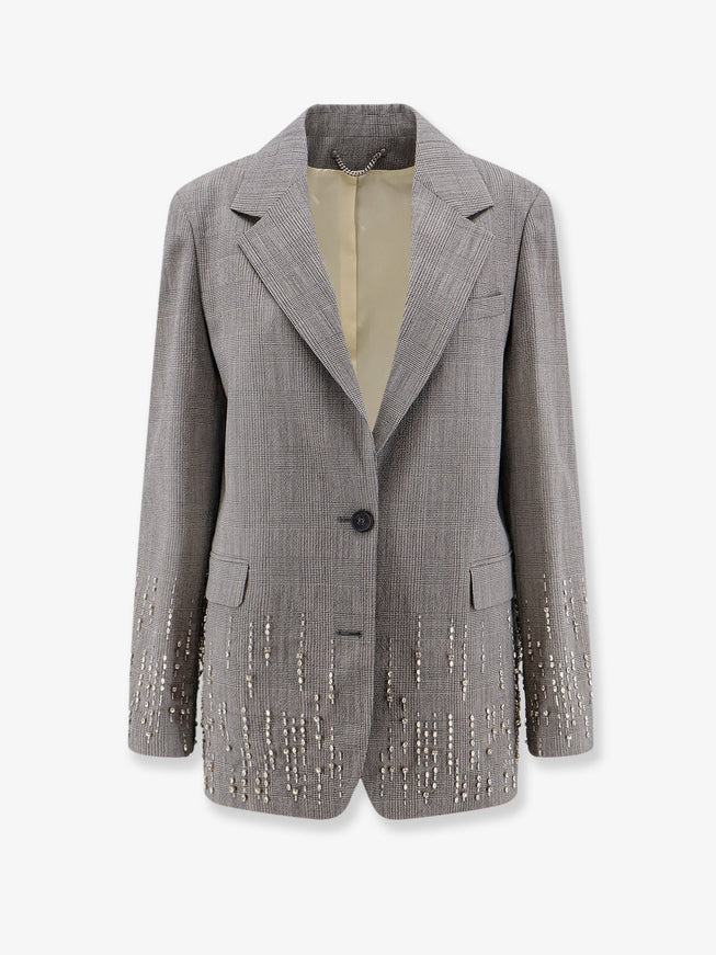 Golden Goose Deluxe Brand Maia Virgin Wool Blazer Grey Shades