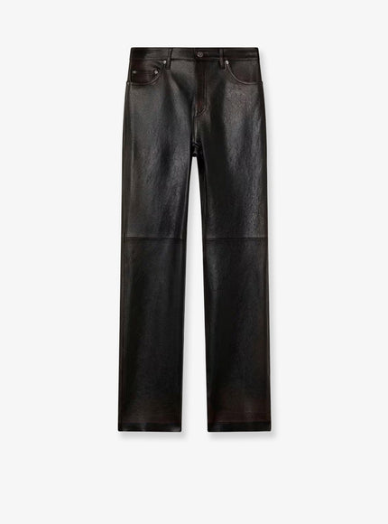 Golden Goose Deluxe Brand Peg Leather Trousers Port Royale