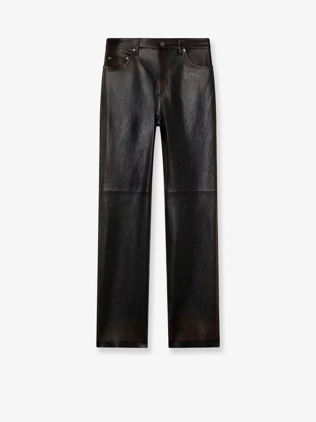 Golden Goose Deluxe Brand Peg Leather Trousers Port Royale